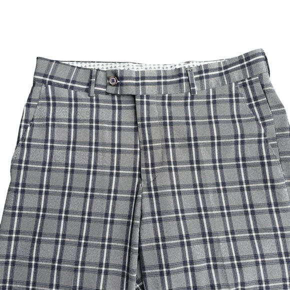 Lloyd & Jefferson Grey/Blue Plaid Lightweight Pants (30x32) - Picture 6 of 13